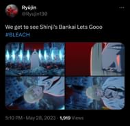 Shinji Hirako's Bankai (Image via Twitter)